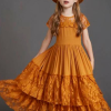 Robe Cérémonie Fille Terracotta